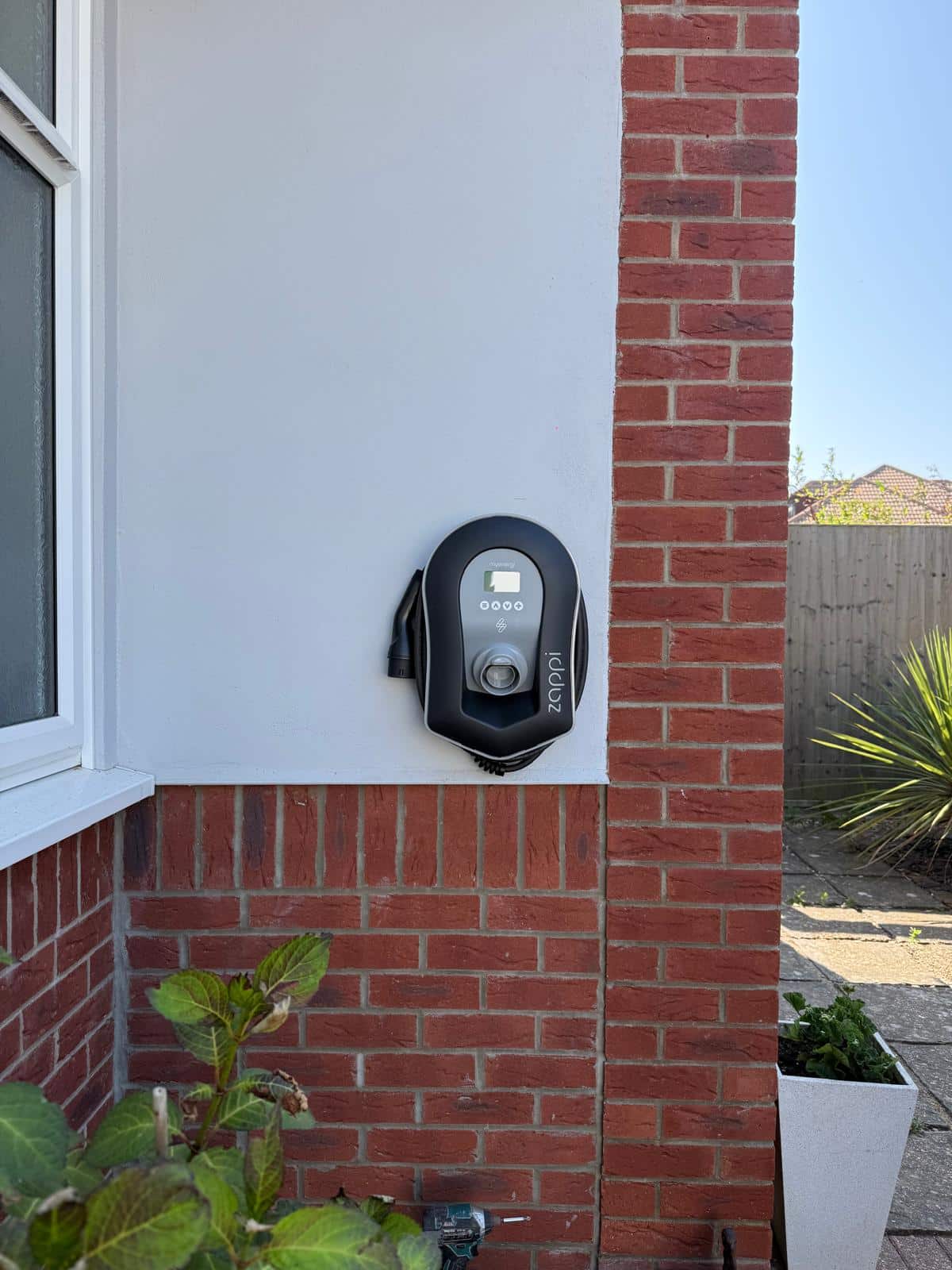 Zappi Charger on Wall